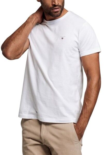 Tee shirt manches courtes logo poitrine Blanc