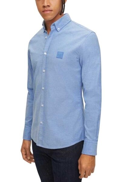 Chemise manches longues slim fit stretch MABSOOT_2 Bleu
