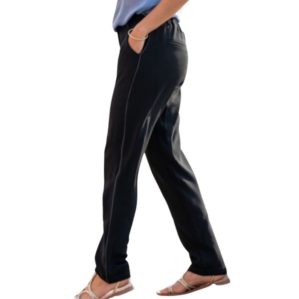Pantalon poches italiennes details passepoilésNoir