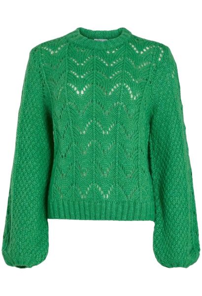 Pull col rond en maille SULTAN Vert menthe