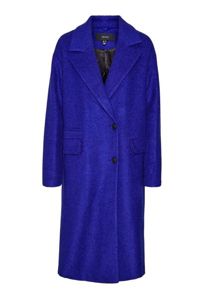Manteau long boutonnée MABEL Bleu