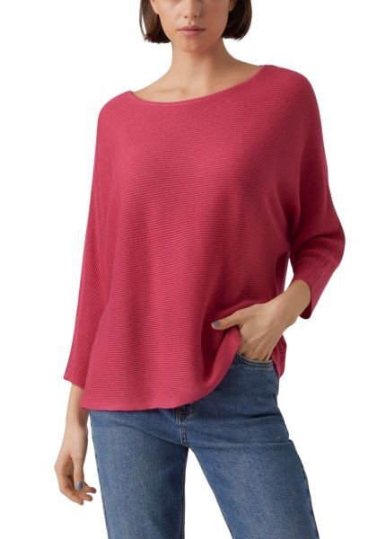 Pull fluide manches 3/4 col rond NORA Rose poudrÉ