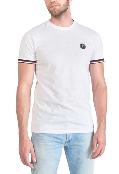 Tee Shirt manches courtes piping manches GRALE Blanc